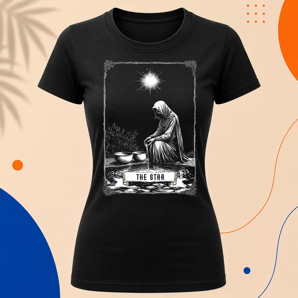 Dámské tričko - The Star - Hvězda - Tarot - Velká Arkána